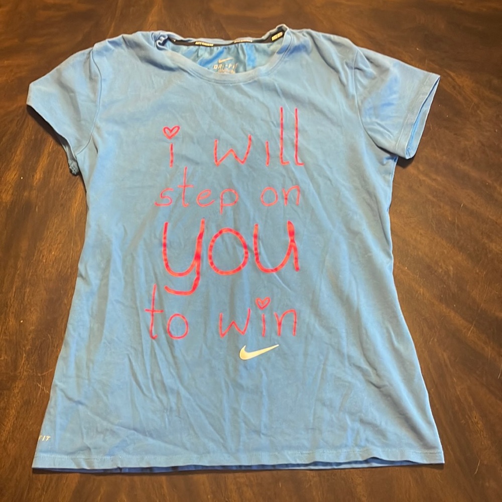 Nike Dri-Fit Girls Size Small Blue (I will step on‎ you to win)